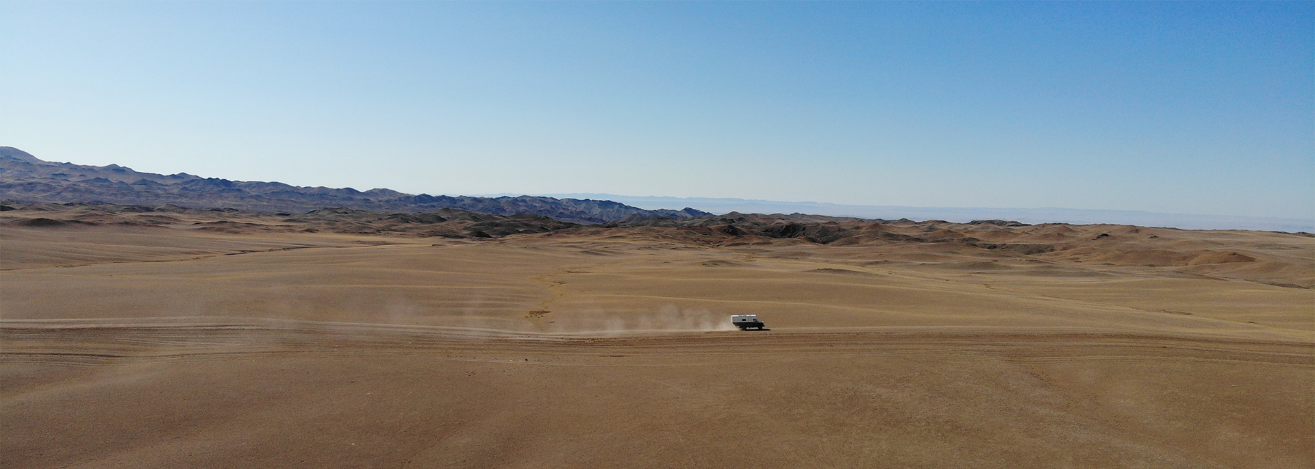 Drohen Bild vom Saurer in der Gobi-	wüste